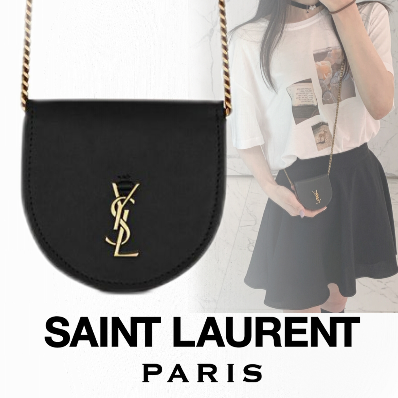 【Saint Laurent】BAILA掲載!LE K ベビーサッチェル カイア 【Saint Laurent】BAILA掲載!LE K ベビーサッチェル カイア