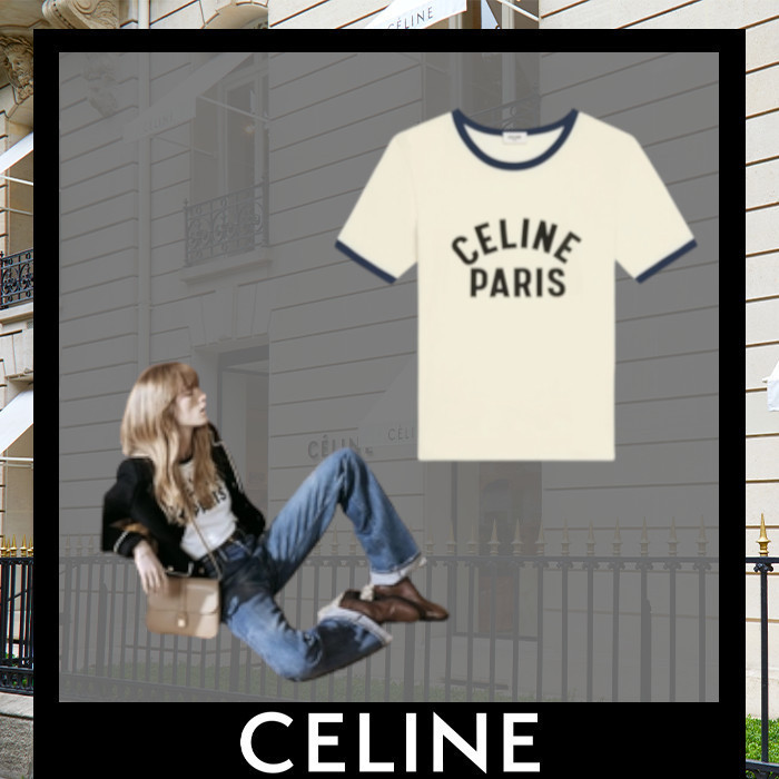 CELINE 日本未発売 2021 秋冬 新作 CELINE PARIS Tシャツ Tシャツ・カットソー CELINE 日本未発売 2021 秋冬 新作 CELINE PARIS Tシャツ Tシャツ・カットソー