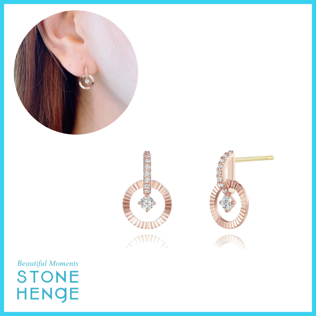 ☆STONE HENgE（ストーンヘンジ）☆ 14K ローズゴールド ピアス