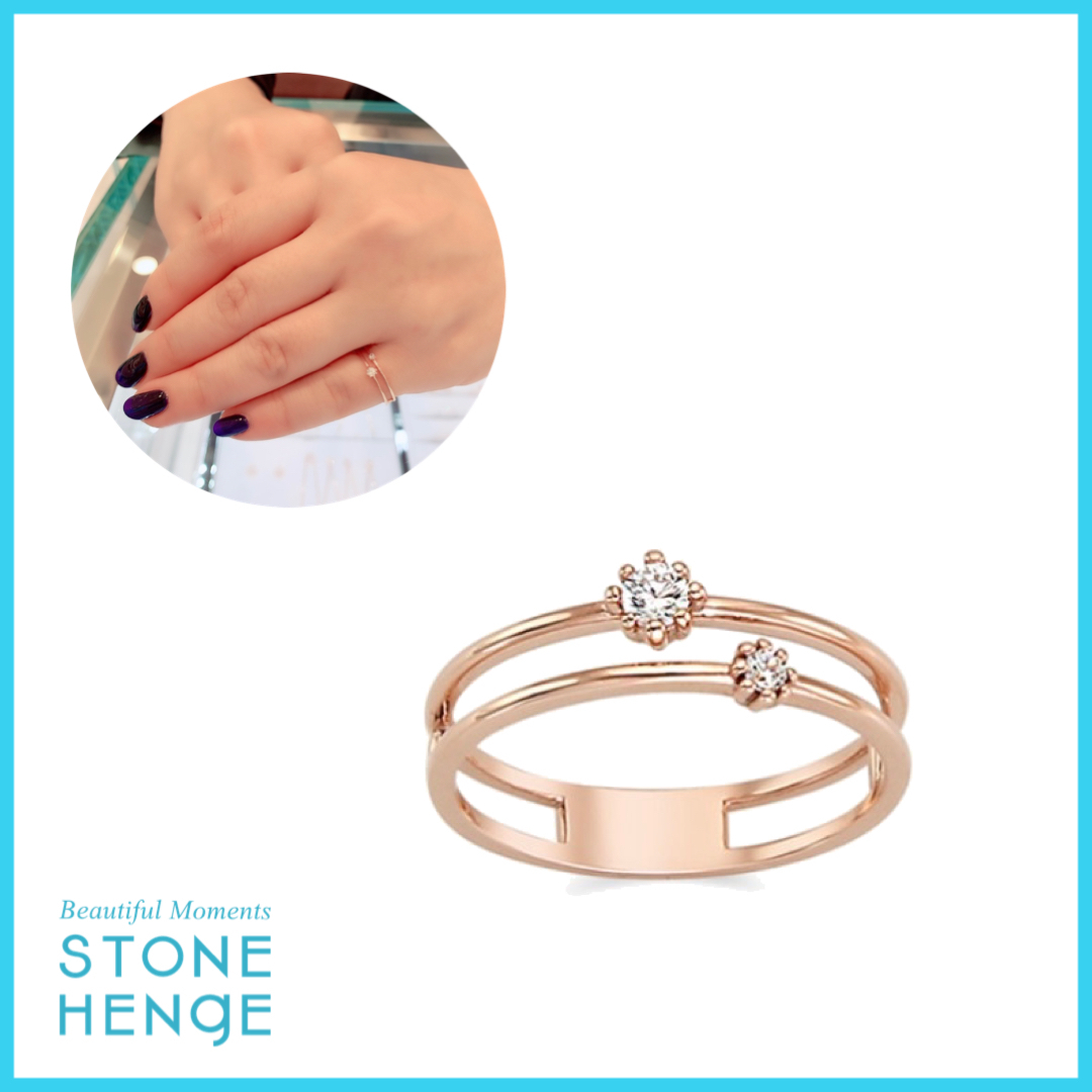 ☆STONE HENgE☆ 14K ローズゴールド 指輪 ピンキーリング