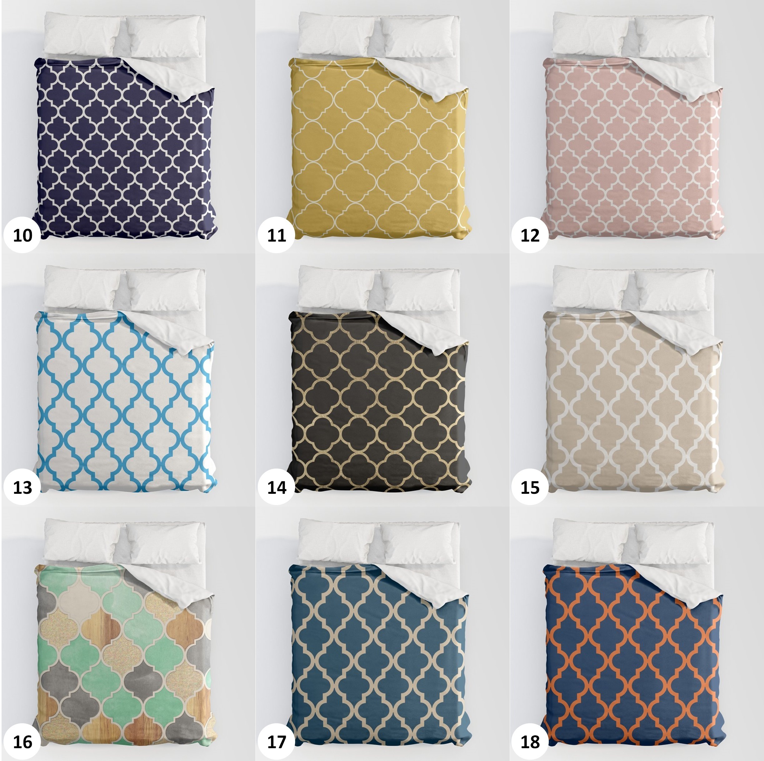 Society6 ベッドカバー・布団カバー 掛け布団カバー/162種類/モロッカン柄/Queen:約224cm×224cm(3)