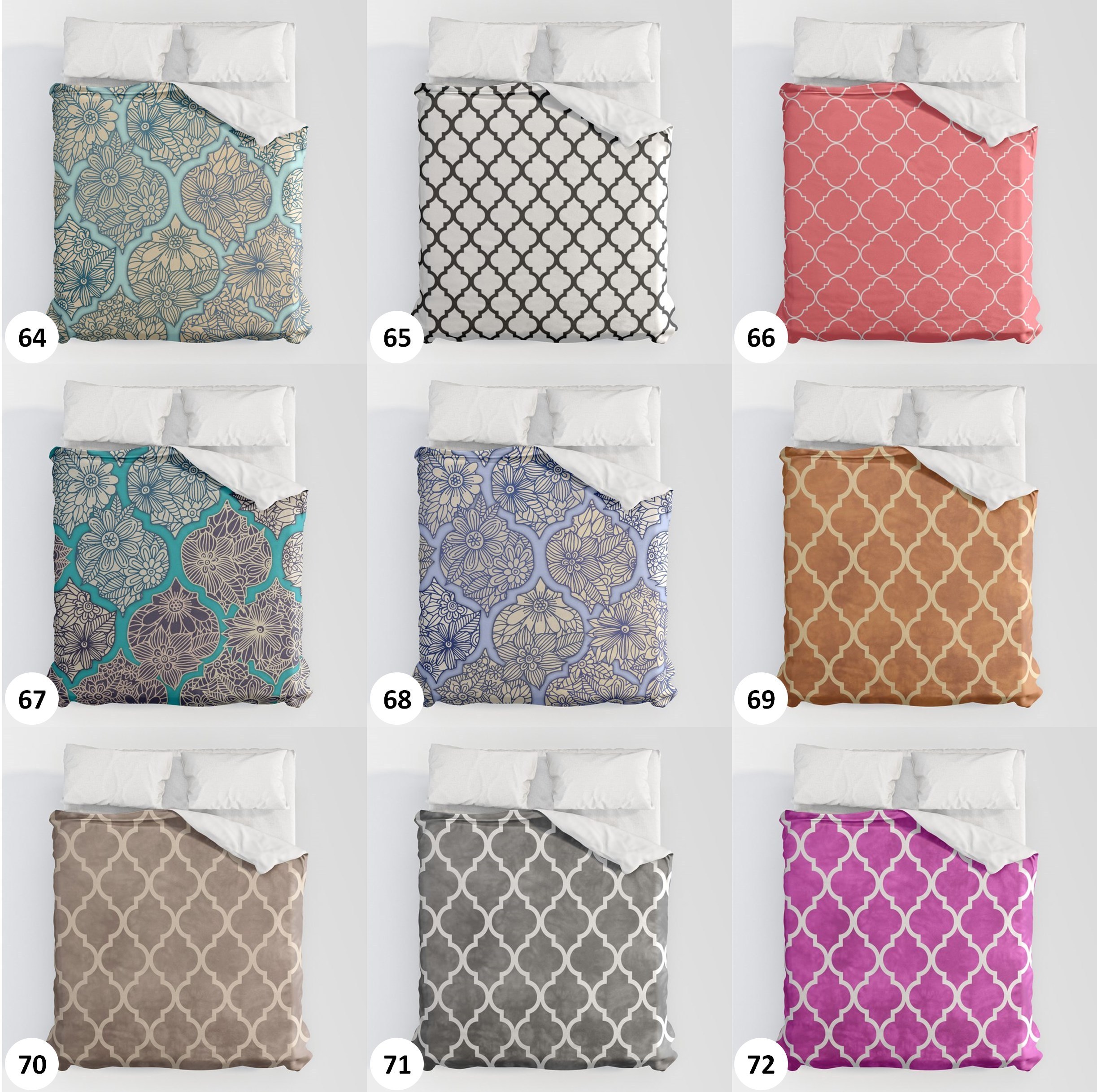 Society6 ベッドカバー・布団カバー 掛け布団カバー/162種類/モロッカン柄/Queen:約224cm×224cm(9)