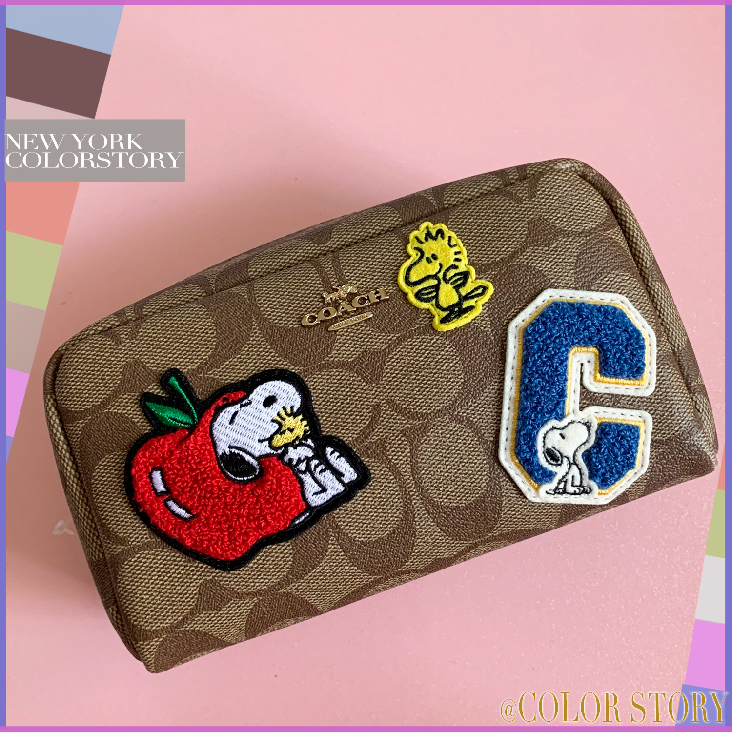 【COACH x スヌーピー】●完売レア♪●PEANUTS コスメ ケース
