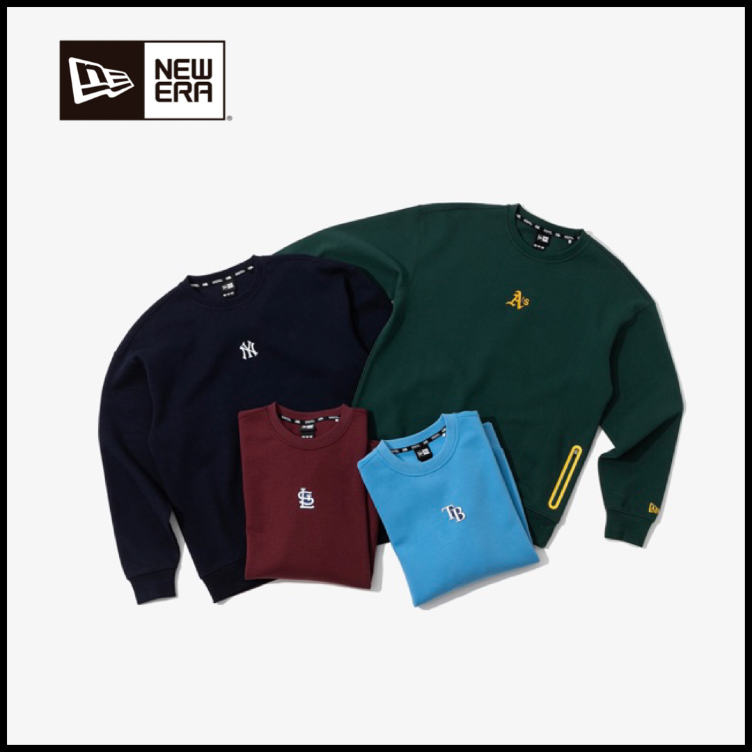 Newera MLB SIDE POCKET MAN TO MAN スウェット トレーナー 4色