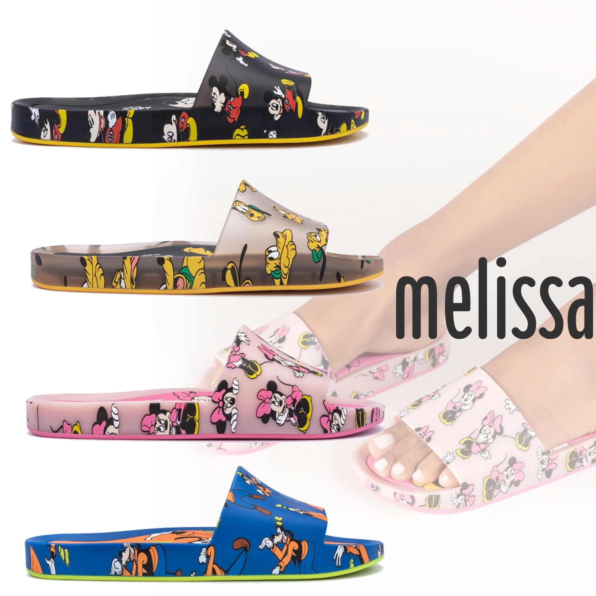 【直営店買付】Melissa×Disneyコラボ スライドサンダル