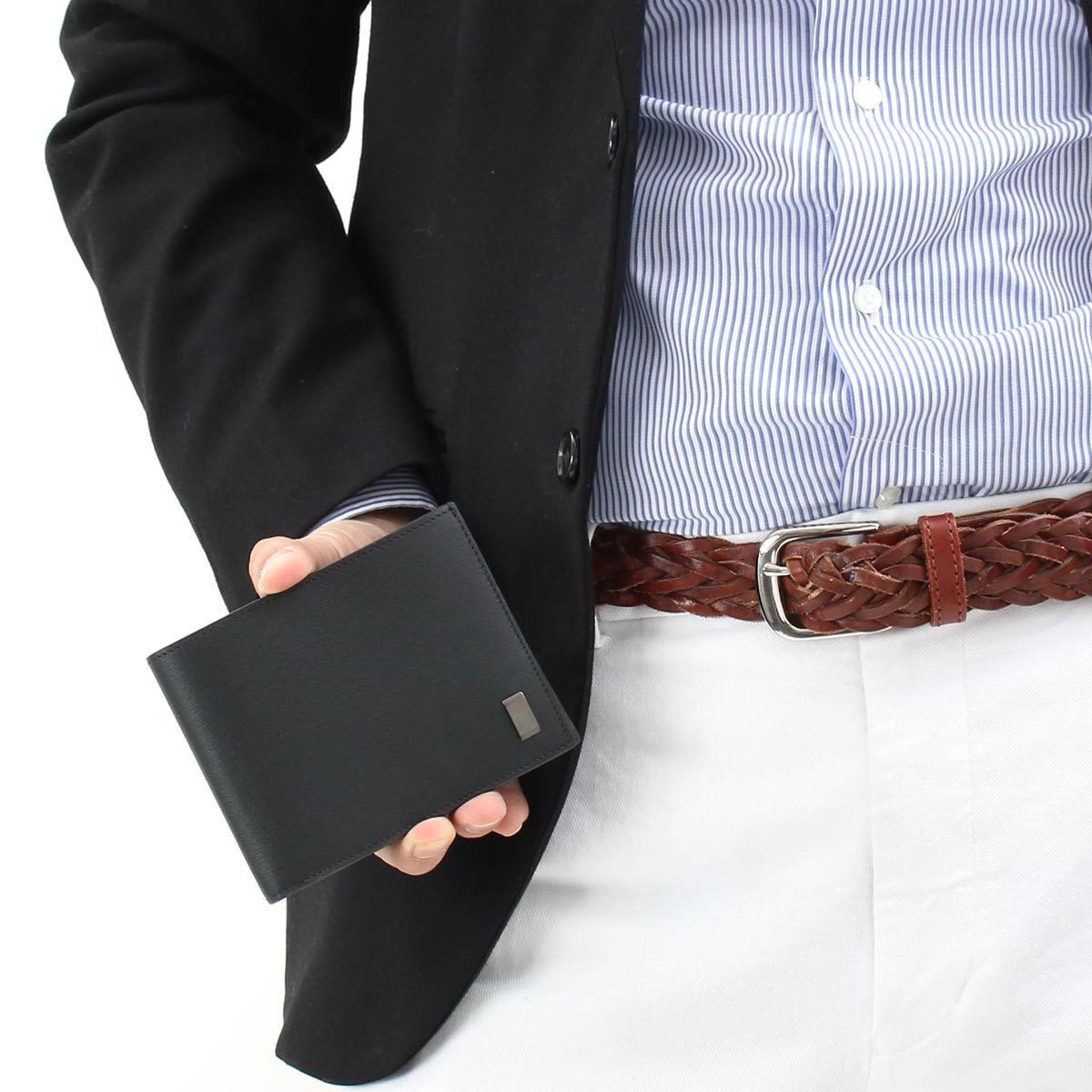 DUNHILL 二つ折り財布 ブラック メンズ DU19F2F32SG 001 DUNHILL 二つ折り財布 ブラック メンズ DU19F2F32SG 001