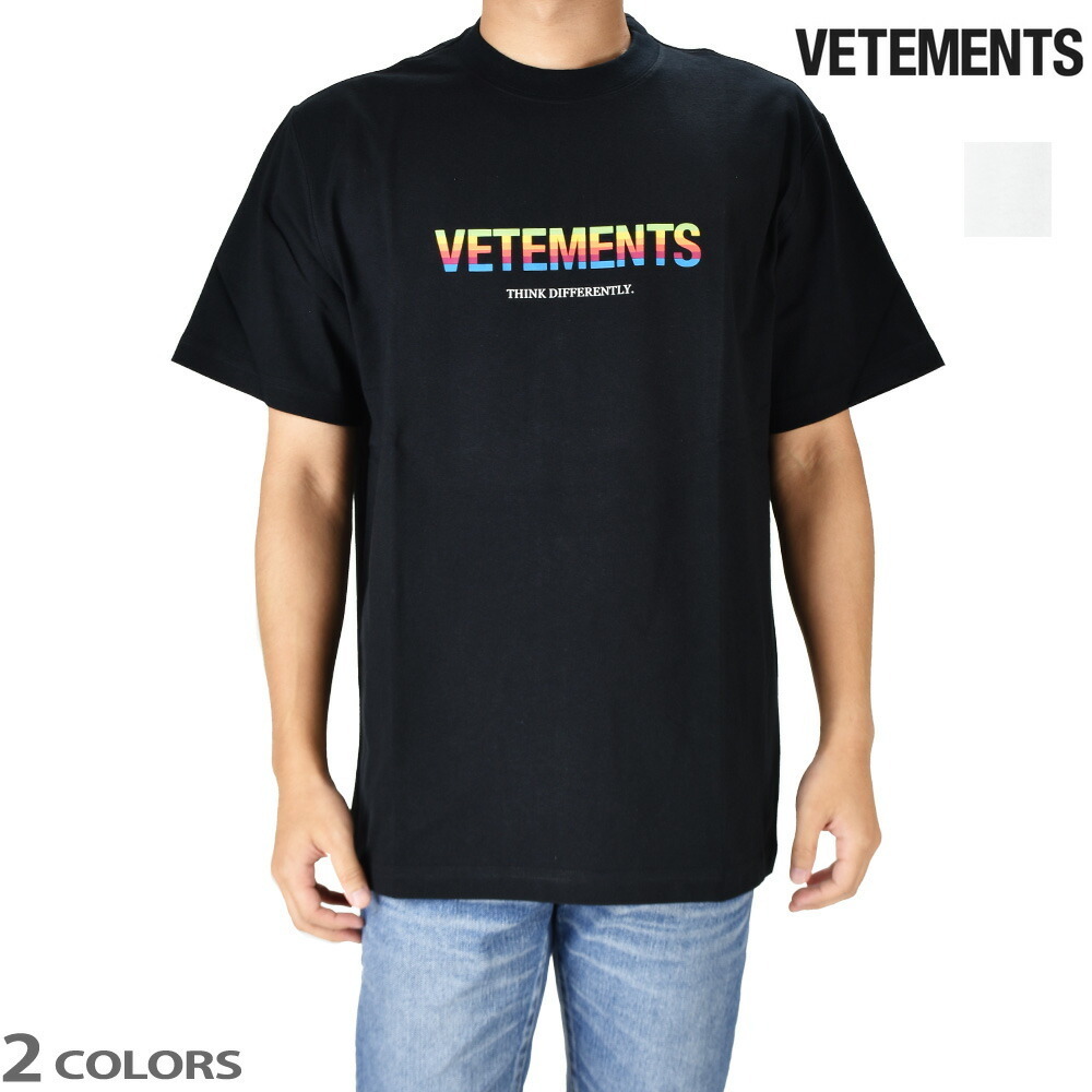 【国内発送】VETEMENTS Tシャツ 半袖ロゴ DIFFERENTLY ue51tr620