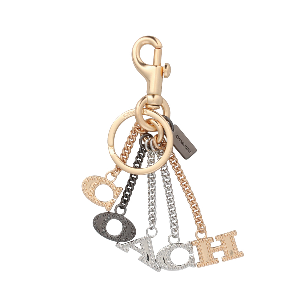 キーホルダー・キーリング COACH Perforated Letters Charm Key Fob 91474