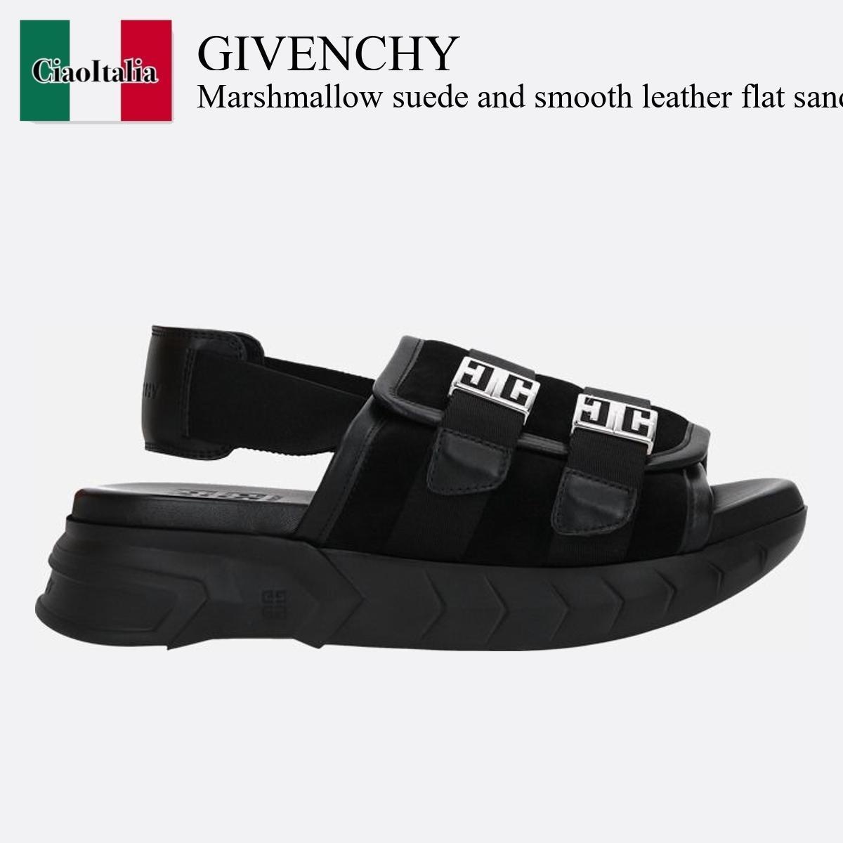 雑誌で紹介された suede Marshmallow Givenchy and sandals flat leather smooth サンダル・ミュール 雑誌で紹介された suede Marshmallow Givenchy and sandals flat leather smooth サンダル・ミュール