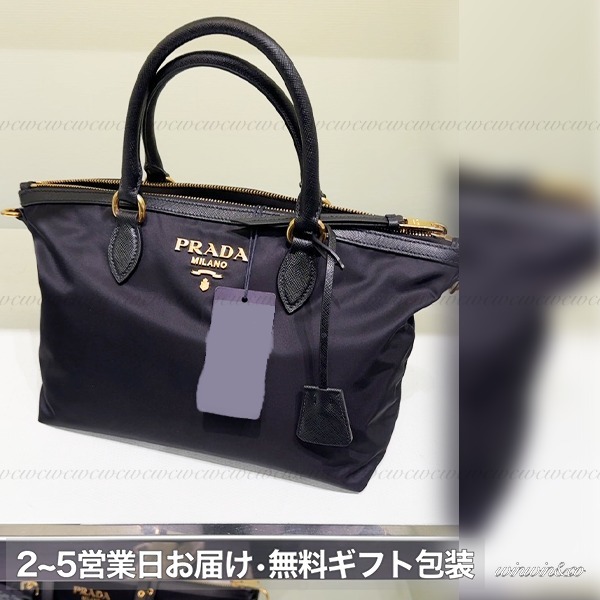 PRADA【国内発/関税込】ナイロンレザーのトートバッグ1BA104