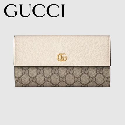 ホワイト（白）系 GUCCI GG Marmont(グッチ GGマーモント) 長財布