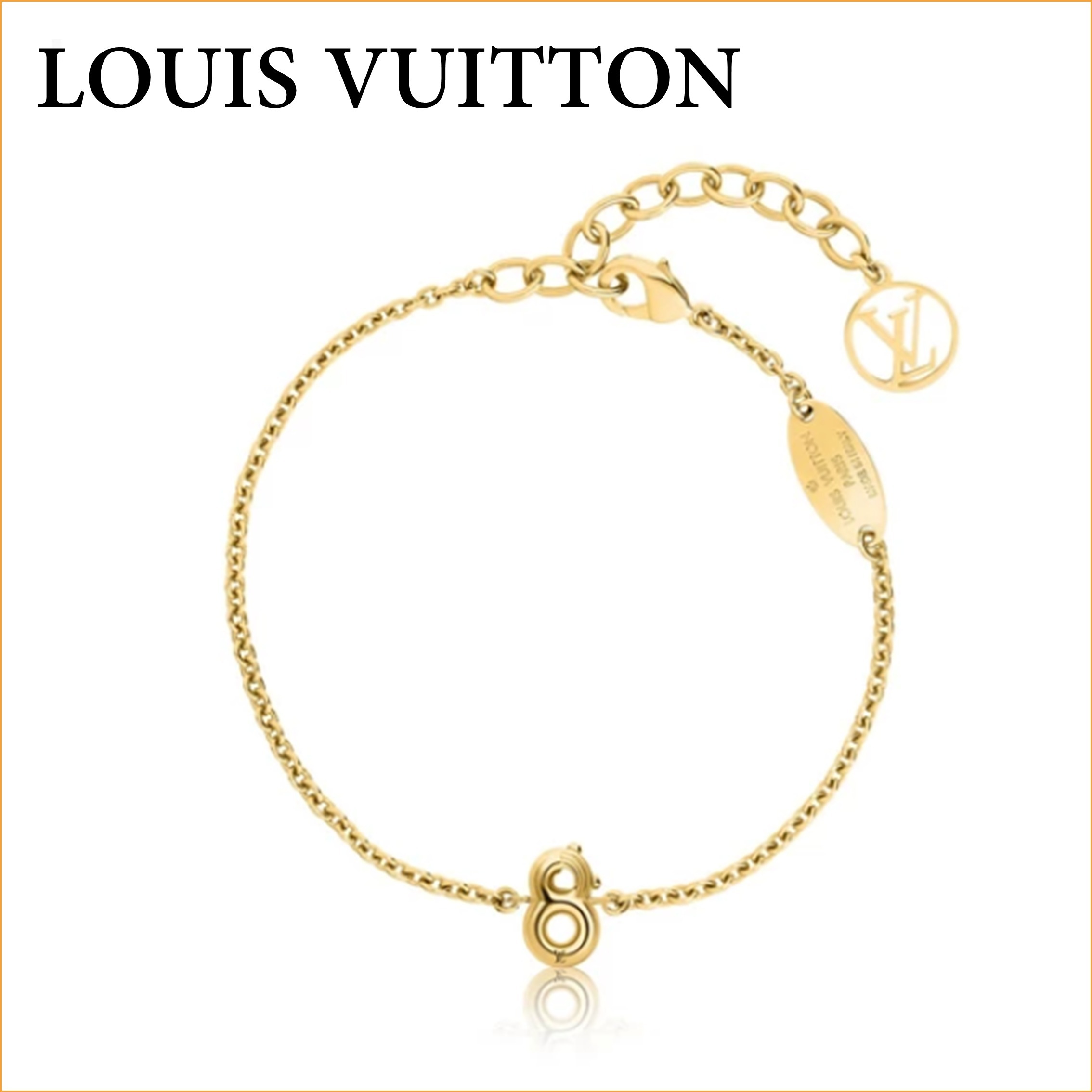 Louis Vuitton ヴィトン ブレスレット チェーン ロゴ ゴールド ブレスレット Louis Vuitton ヴィトン ブレスレット チェーン ロゴ ゴールド ブレスレット