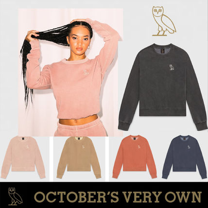 OCTOBERS VERY OWN スウェット・トレーナー OVO 2021☆染めウォッシュ 長袖 WOMENS GARMENT DYE CREWNECK