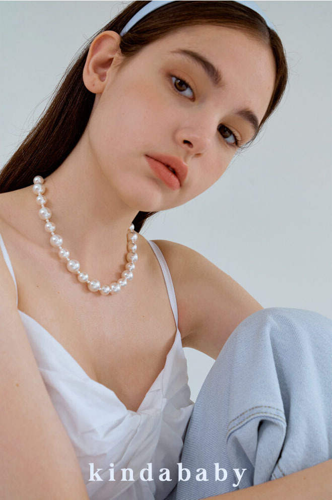 【kindababy】mixed big swa pearl necklace〜ネックレス★21SS kindababy】mixed big swa pearl necklace〜ネックレス☆21SS