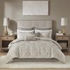 MADISON PARK ベッドカバー・布団カバー・寝具 速達★シーツ付★Emiliaジャカード掛布団12点setクイーン/キング(2)