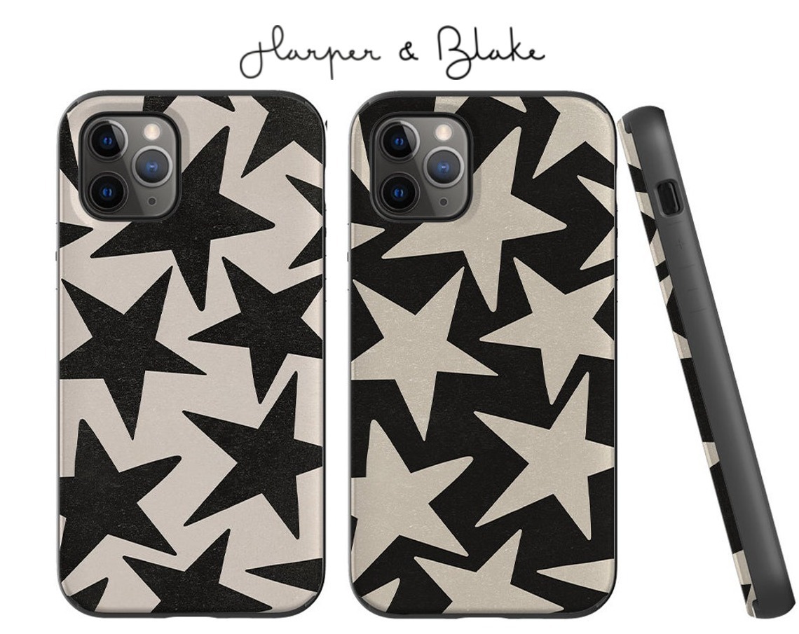 送関込【Harper & Blake】カード収納ミラー付スマホケース / 星