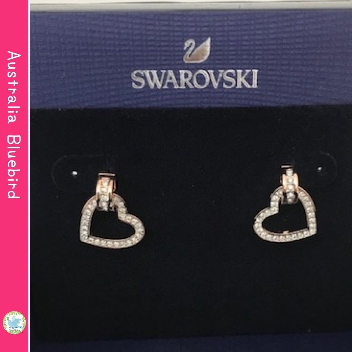セール★Swarovski★Lovely ハート&円形のモチーフ ピアス