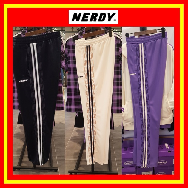 【NERDY】 DNA Monogram Tape Track Pants /3色/兼用/追跡付 パンツ 【NERDY】 DNA Monogram Tape Track Pants /3色/兼用/追跡付 パンツ