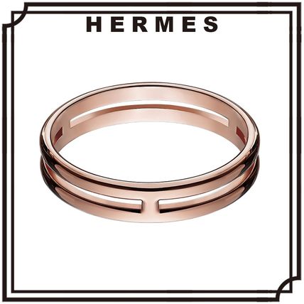 HERMES ウェディングリング アリアンヌ ピンクゴールド 4mm幅