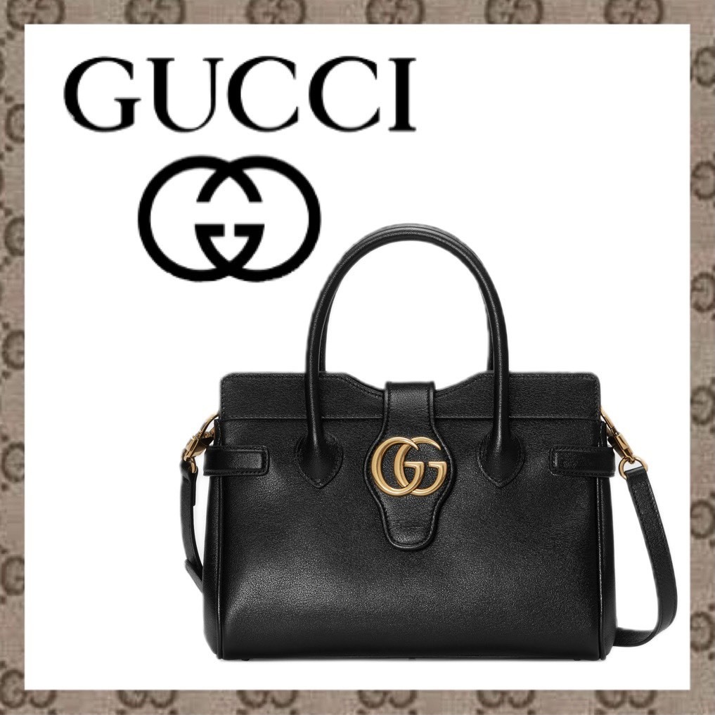 日本限定【GUCCI】ダブルG付き スモール トップハンドルバッグ