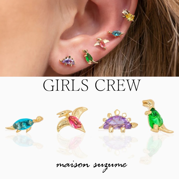 【GIRLS CREW】4点セット☆ダイナソーピアス