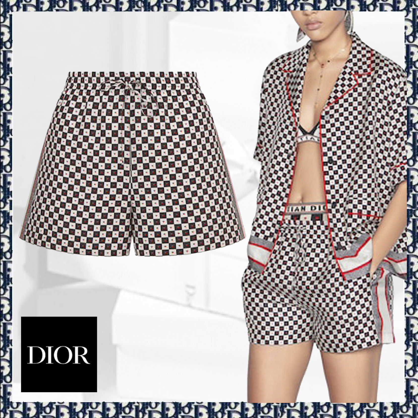 Shop Christian Dior 2021-22FW Dioramour shorts (151P20A6632_X0835 Shop Christian Dior 2021-22FW Dioramour shorts (151P20A6632_X0835