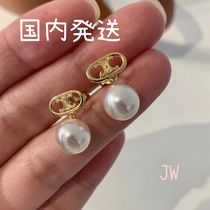 CELINE 関税補償 マイヨントリオンフパールピアス GOLD