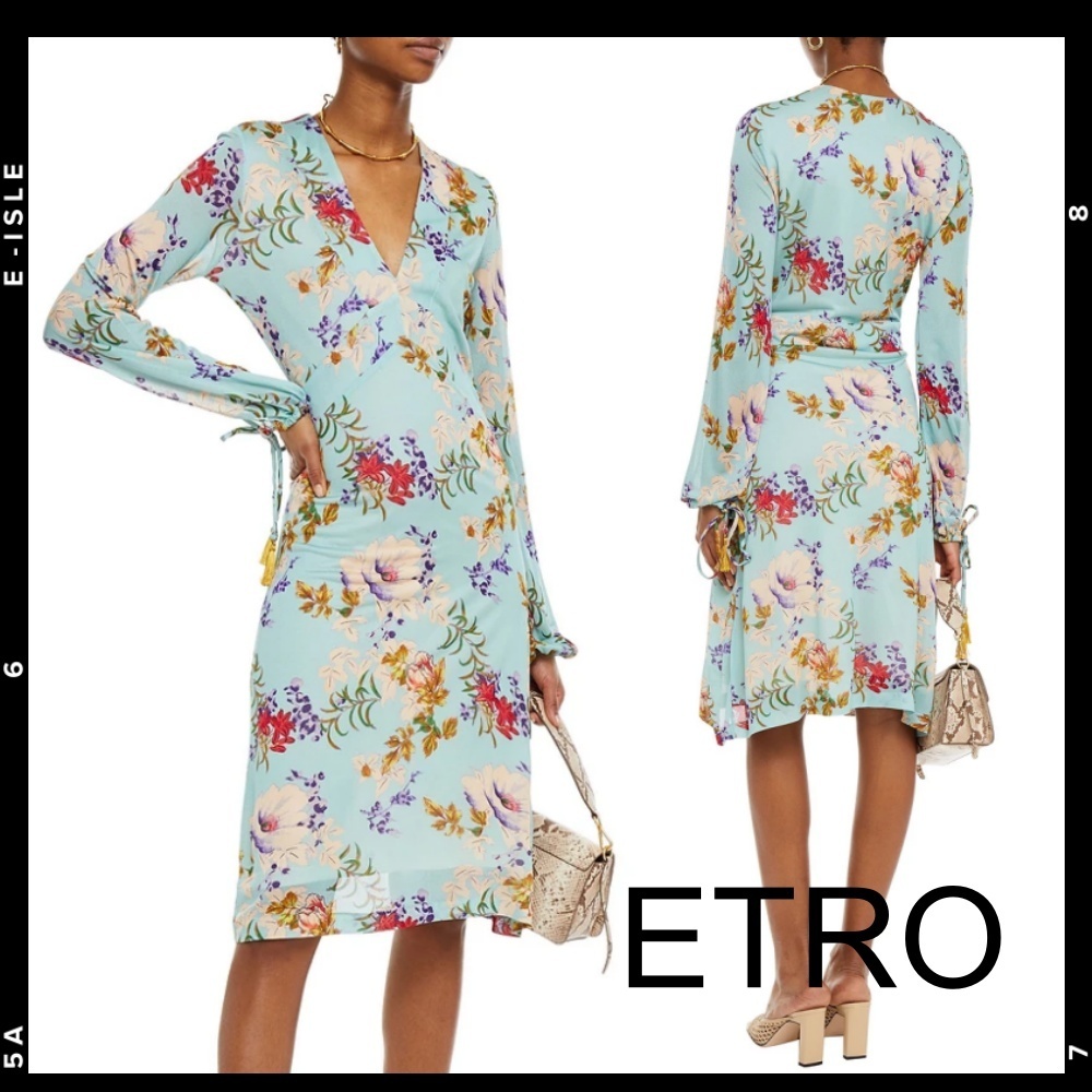 高品質 【ETRO】フローラルプリントジャージー ワンピース ワンピース 高品質 【ETRO】フローラルプリントジャージー ワンピース ワンピース