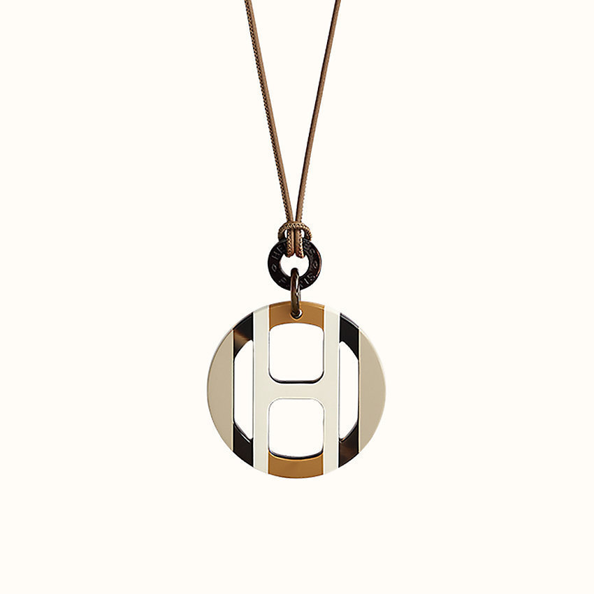 HERMES☆H エキップ☆H Equipe バッファローホーン ペンダント (HERMES ...