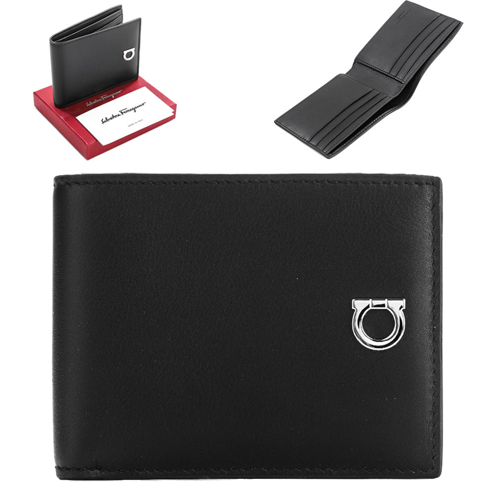 Salvatore Ferragamo★シンプルロゴ メンズ 折りたたみ財布