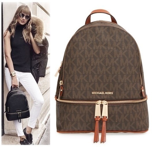 即発セール☆Michael Kors RheaモノグラムMKロゴバックパック バックパック・リュック 即発セール☆Michael Kors RheaモノグラムMKロゴバックパック バックパック・リュック