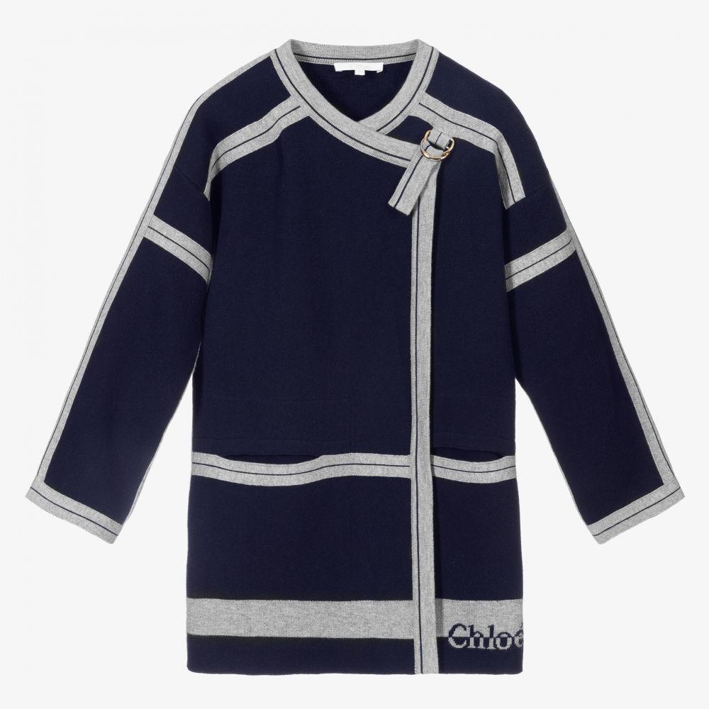 【美品•希少】Chloe ロゴ ウールニットケープ（大人もOK） Chloe - Chloe レザーパーツ ウール ニットの通販 by CYCLE