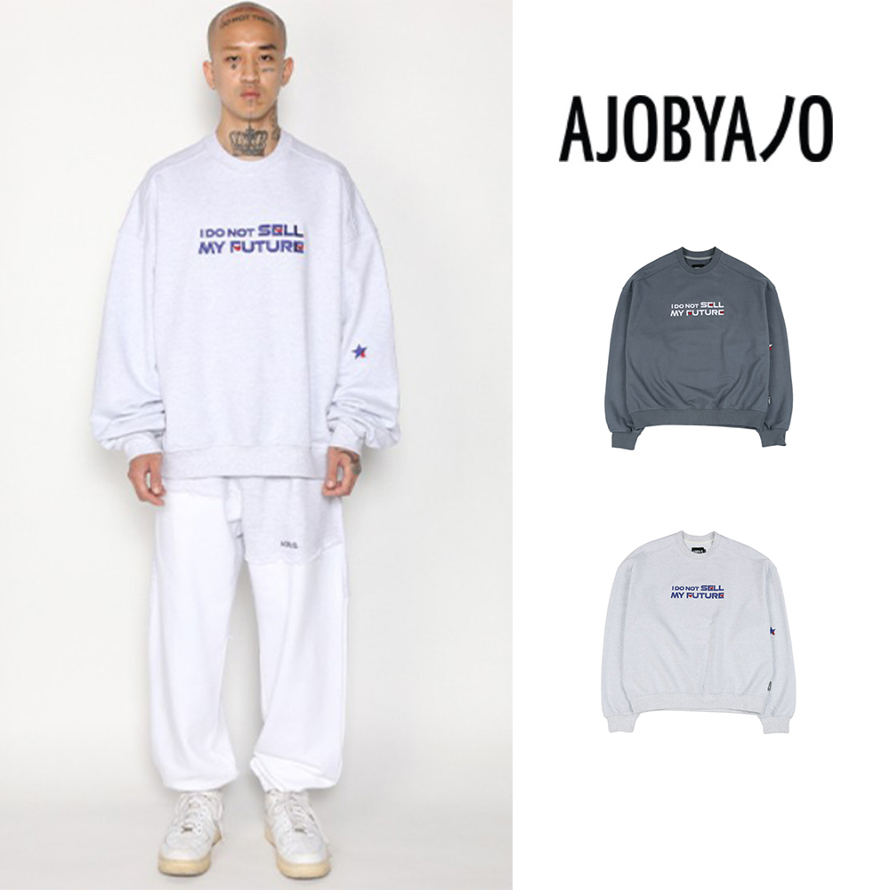【AJO AJOBYAJO】21fw★ Embroidered (21) Slogan Sweatshirt