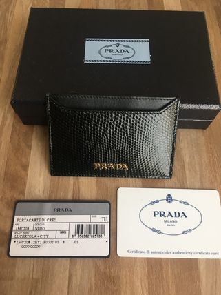 PRADA カードケース・名刺入れ PRADA★ロゴ カードケース 名刺入れ★ブラック(5)