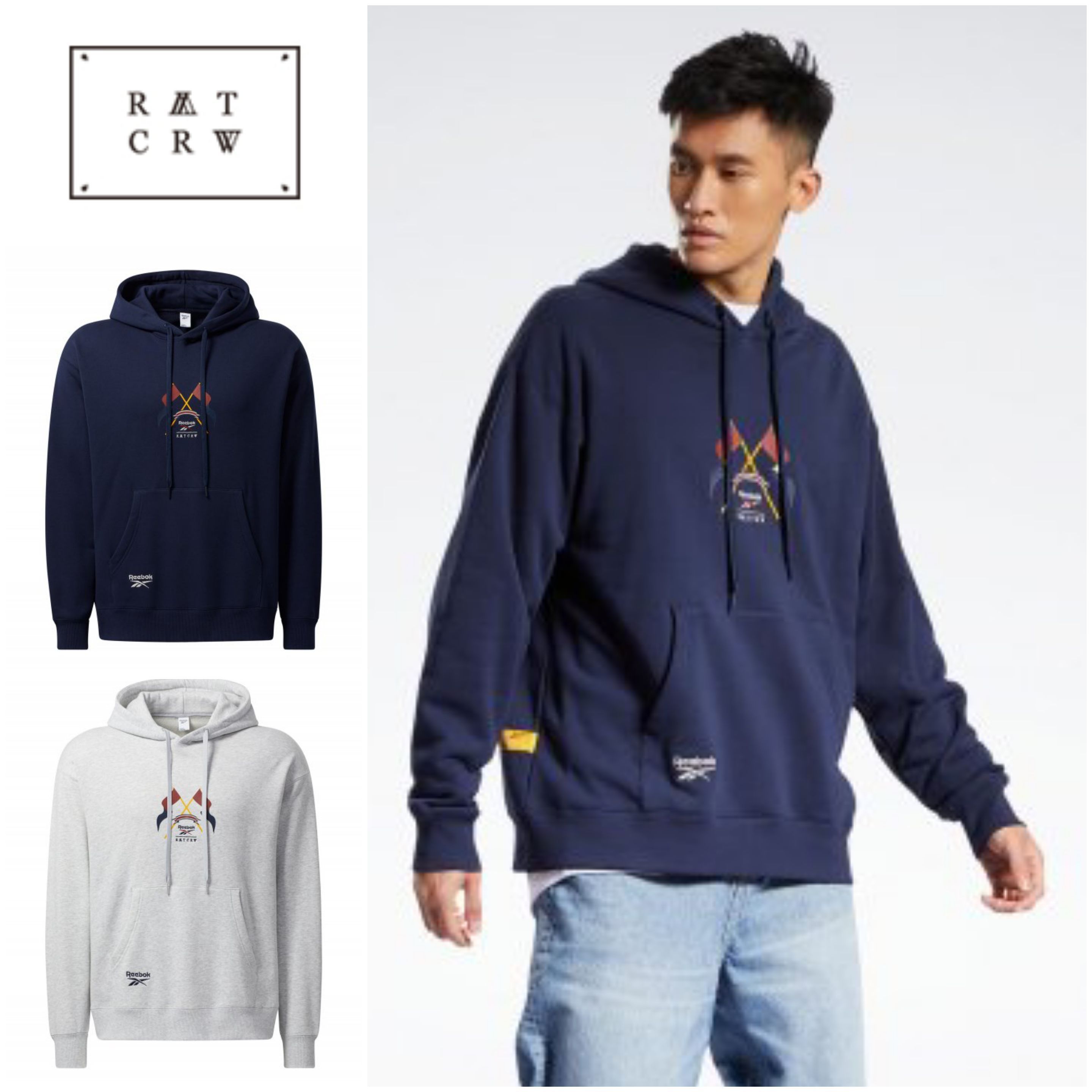 さらに100円引き◆ROMANTIC CROWN x REEBOK◆CL X RC HD SWT