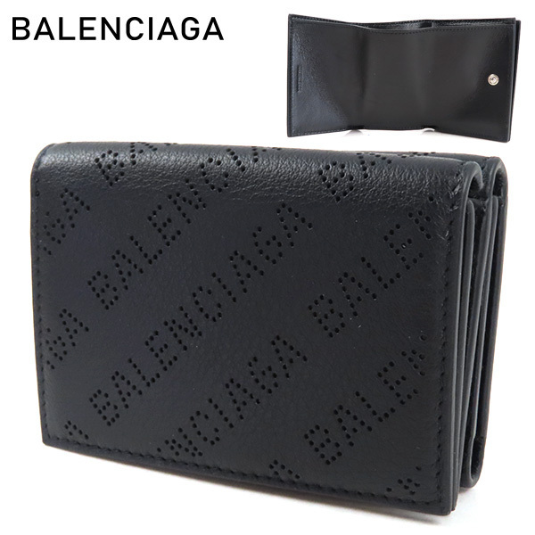【★大感謝セール】 BALENCIAGA(バレンシアガ)594312 D6WZN 1000 折りたたみ財布 【★大感謝セール】 BALENCIAGA(バレンシアガ)594312 D6WZN 1000 折りたたみ財布