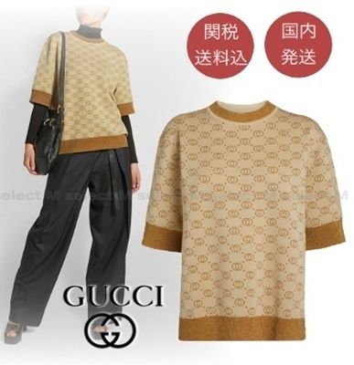完売前に★【GUCCI】インターロッキングG ラメ ウール トップス 完売前に★【GUCCI】インターロッキングG ラメ ウール トップス