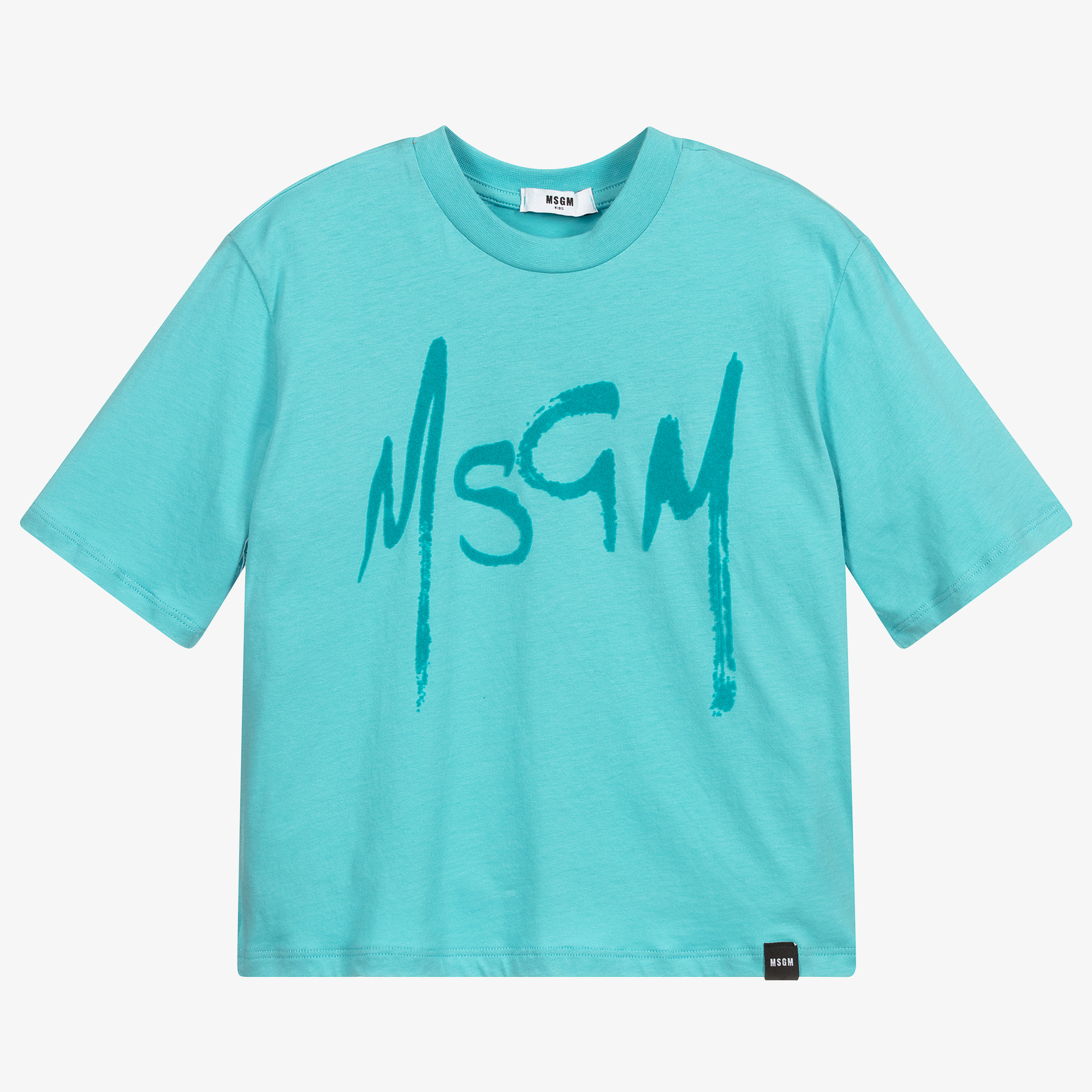 MSGM キッズ用トップス 【大人もOK】MSGM ロゴ ガールズ クロップド Tシャツ(6)