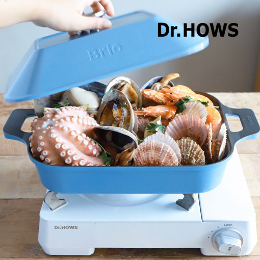 Dr.HOWS 調理器具 大人気♪おしゃれ【Dr.Hows】ブリオIH誘導正方形グリルパン(2)