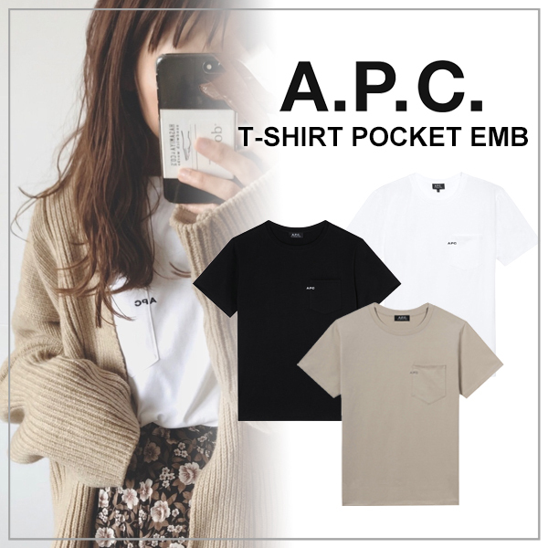 【日本限定】A.P.C. T-SHIRTS POCKET EMB JPS ロゴＴシャツ