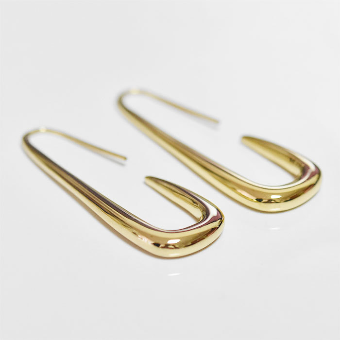国内即発】≪SOKO≫ティアドロップ ロング フープ ピアス