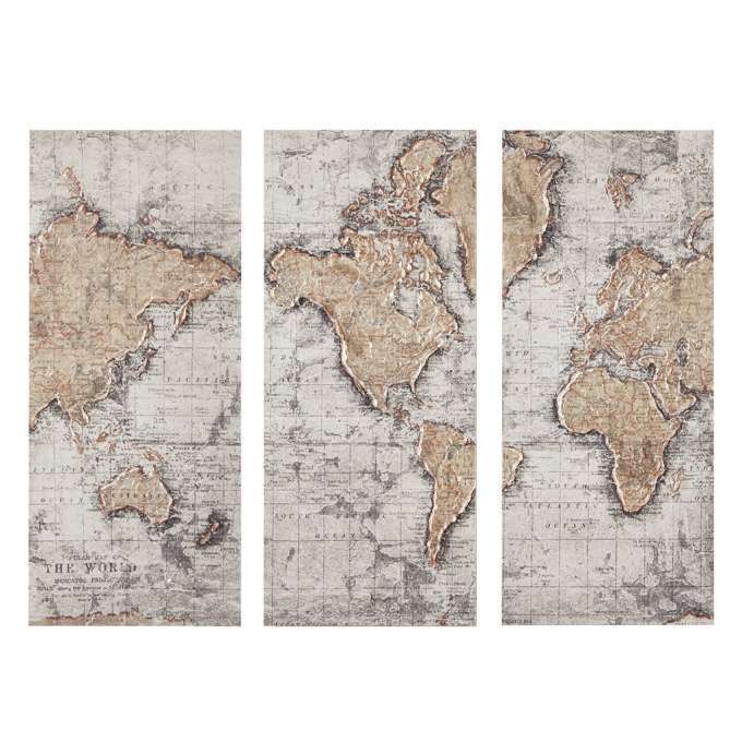 MADISON PARK キャンバスアート・絵画 madison park☆世界地図プリントキャンバス(2)