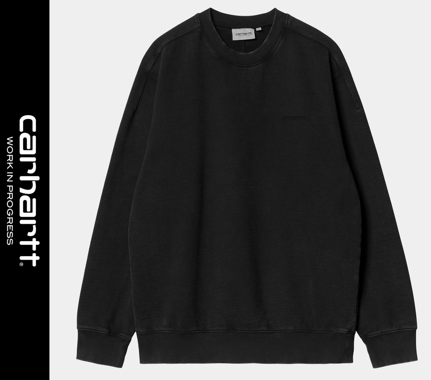 ★ドイツ発/送関込*Carhartt*ロゴ刺繍アシッド加工スウェット/BL 人気定番
