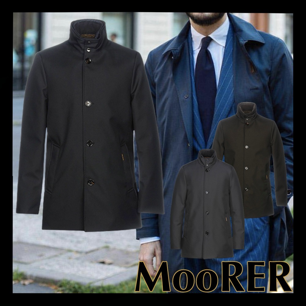【3color】ムーレー ストレッチ シングルブレストショートコート 世界有名な