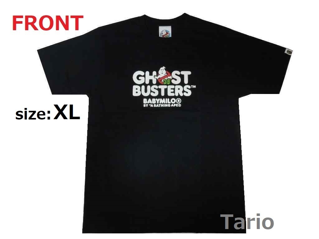 送料込！A BATHING APEｘGHOSTBUSTERS コラボTシャツ #5 黒 XL
