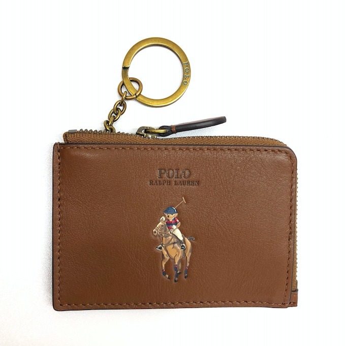Poloベア・パスケース Polo ベア レザー ジップ カード ケース(506028746) | POLO