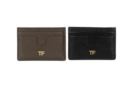 TOM FORD Card Holders Unisex Street Style Plain Logo Card Holders