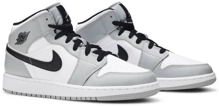 大人も履ける＊Jordan 1 Mid Light Smoke Grey (GS)＊554725-092