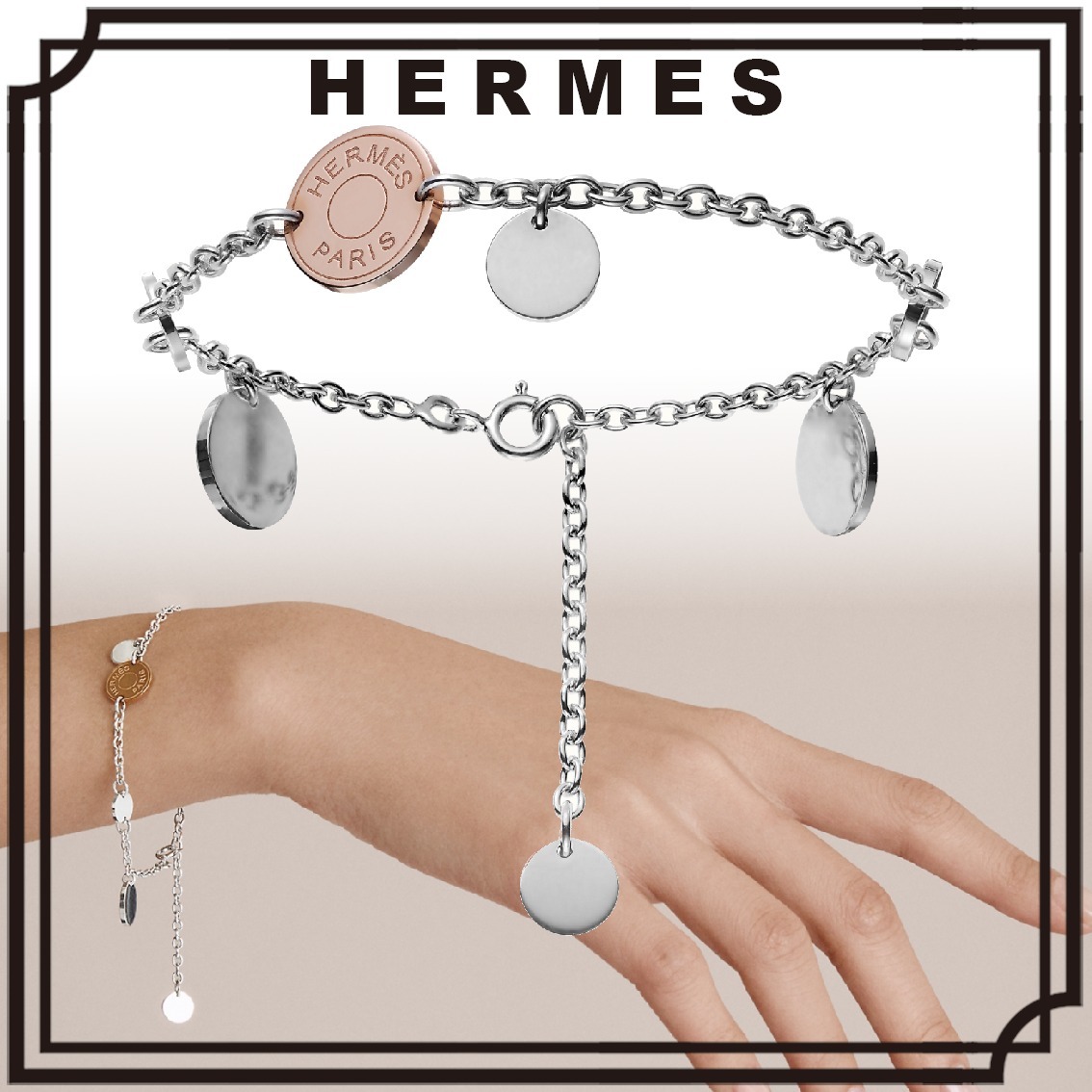 HERMES ブレスレット コンフェッティ スターリングシルバー