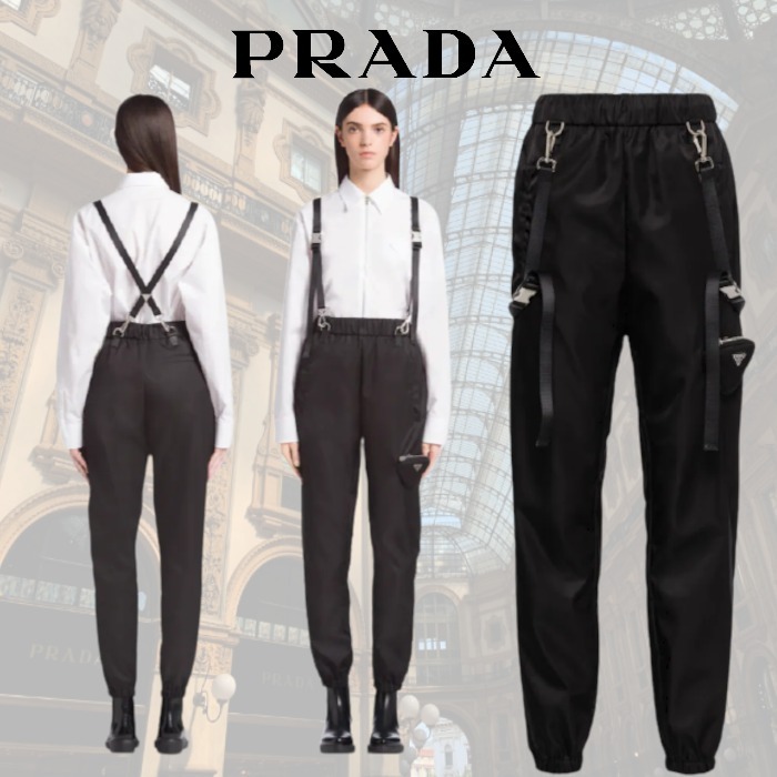 ☆PRADA☆ポーチ付 Re Nylonサスペンダーパンツ www.omniblonde.com